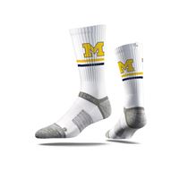 Picture of Michigan Sock Wolverine White Crew Premium Reg