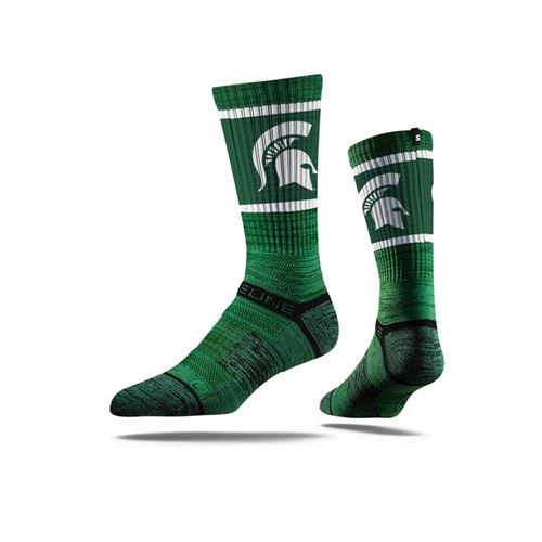 Picture of Michigan State Sock Sparty Green Crew Premium Reg