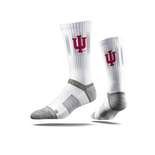 Picture of Indiana Sock IU White Crew Premium Reg