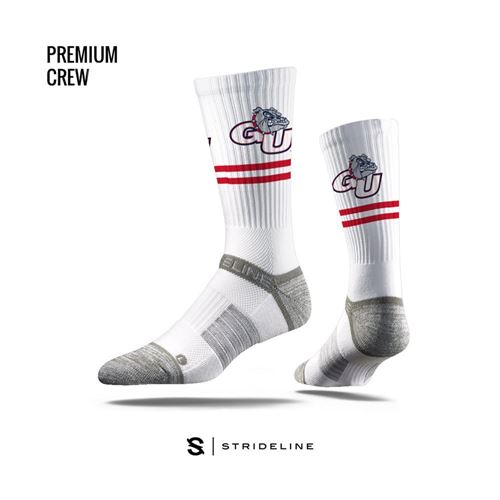Picture of Gonzaga Sock Spike White Crew Premium Reg