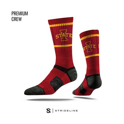 Picture of Iowa State Sock Cardinal State Crew Premium Reg