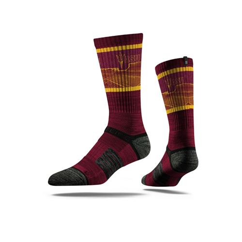 Picture of Arizona State Sock Maroon and Gold Crew Premium Reg