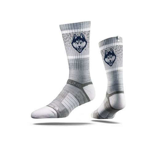 Picture of UCONN Sock Uconn  Husky Grey Premium Reg